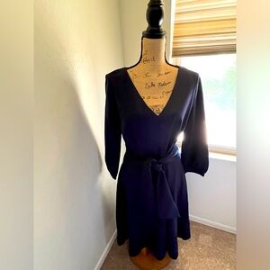 Boden navy blue midi dress size 12